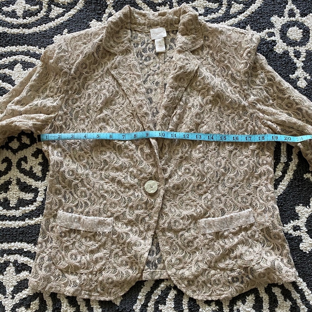 3/$10 Chico’s Lace Blazer - Picture 4 of 7